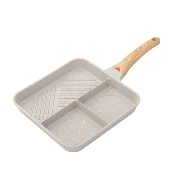 Sartén antiadherente para carne, sartén dividida para parrilla, sartén para tortilla, sartén cuadrada para asar en restaurante y senderismo