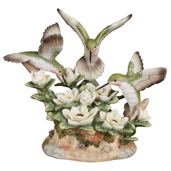 Dancing Hummingbirds Table Sculpture Ivory One Size