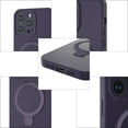 thumbnail image 3 of Ring Kickstand Case for iPhone 13 Pro Max, Liquid Silicone Magnetic Cover Compatible with MagSafe, Anti-Scratches Soft Microfiber Lining Shockproof Slim Phone Case for iPhone 13 Pro Max, Darkpurple, 3 of 8