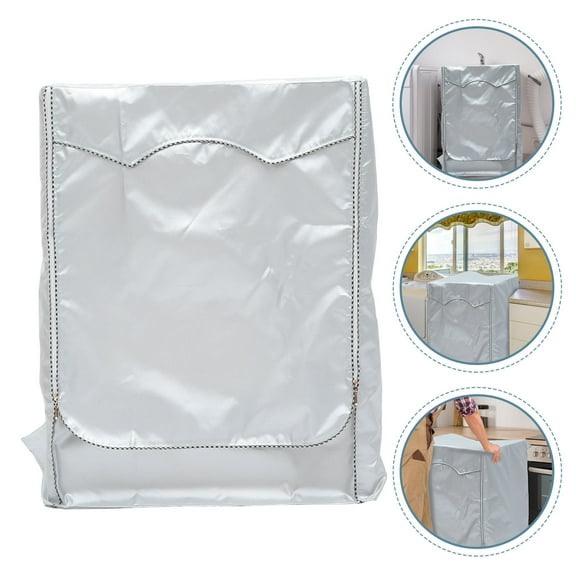 Masteelf Washer and Dryer Cover Dustproof and Waterproof for Home in Silver Polyester 36.5x28x19 Inches