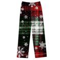 thumbnail image 6 of Feancey Christmas Snowflakes Pajama Sets for Women 2 Piece Loungewear Outfits Fall Long Sleeve Button Down Sleepwear and Pants Pjs Set Christmas Multicolor L, 6 of 7