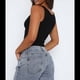 thumbnail image 4 of Tops de Verano para Mujer con Cuello Cuadrado para Salir, Tops Básicos Acanalados para Hacer Ejercicio Negro XL, 4 of 10