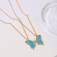 thumbnail image 4 of MISS RIGHT Cute Butterfly BFF Necklaces for 2, Blue Enamel Butterfly Friendship Necklace for Women Best Friend Birthday Gift, 4 of 7
