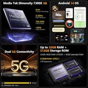 Ulefone Armor 30 Pro 5G Dual Screen Rugged Phone, 16GB+512GB