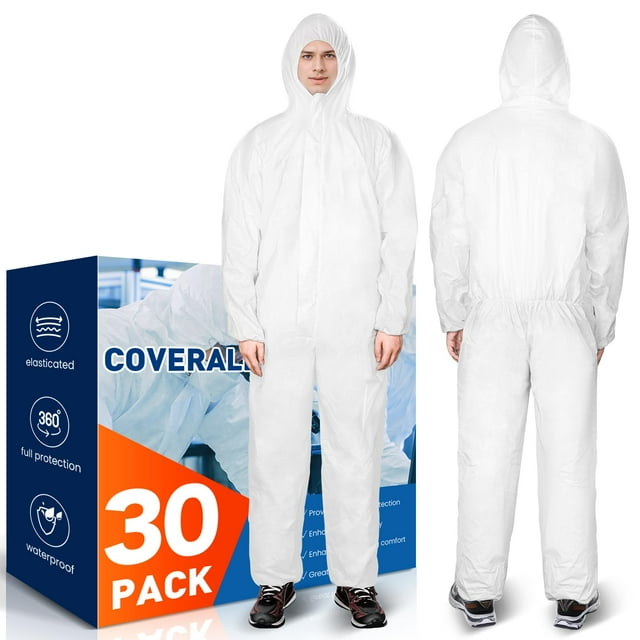 Mono protector CAREGY, paquete de 30 unidades, traje elástico con capucha