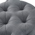 thumbnail image 5 of Leonard Linen Ottoman, Light Grey, 5 of 7