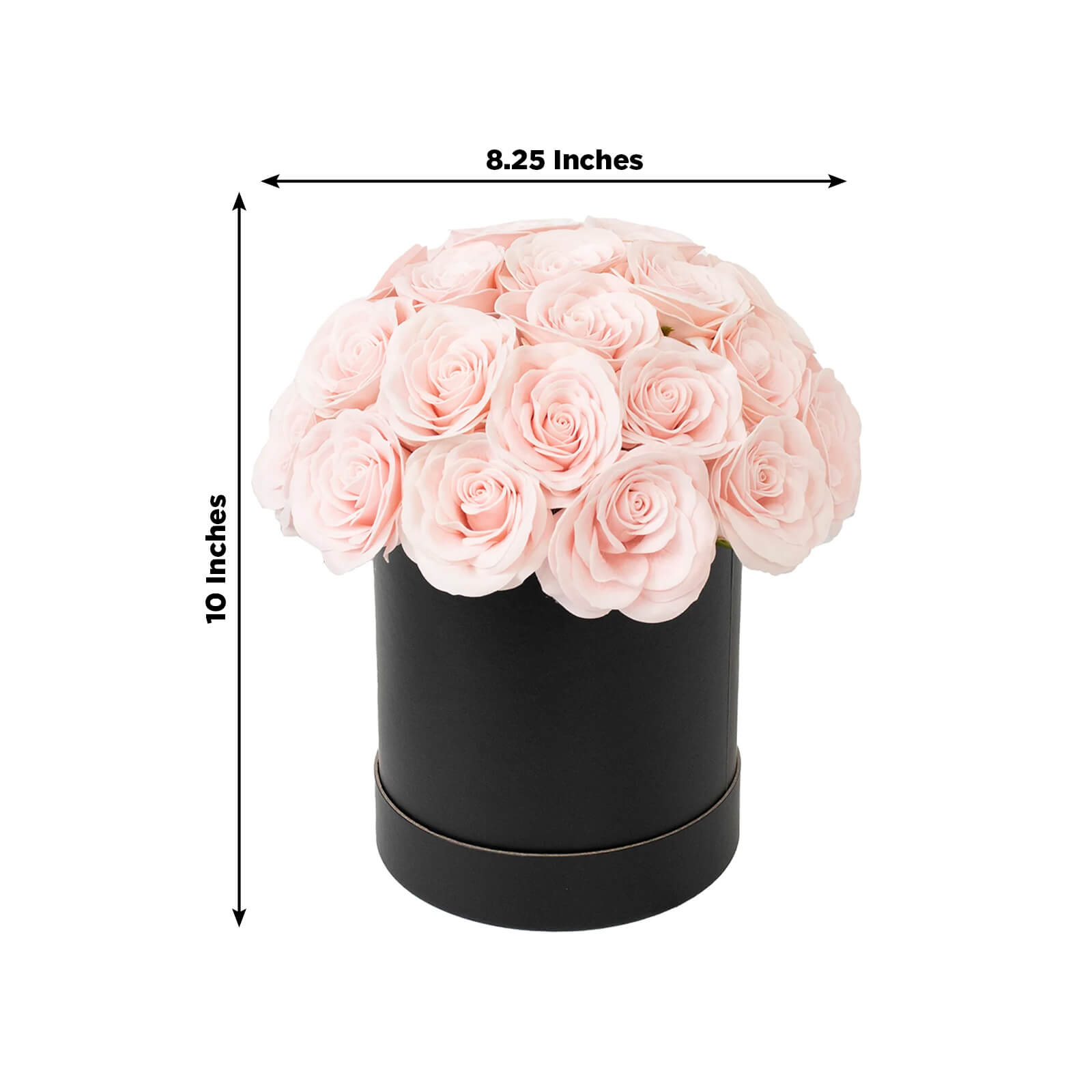 Efavormart Prearranged Rose Centerpiece Arrangement, Blush 27pcs Roses with Black Round Gift Box