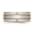 thumbnail image 3 of White Stainless Steel Ring Band Wedding Comfort Grooved 8mm Satin and Polished, 3 of 6