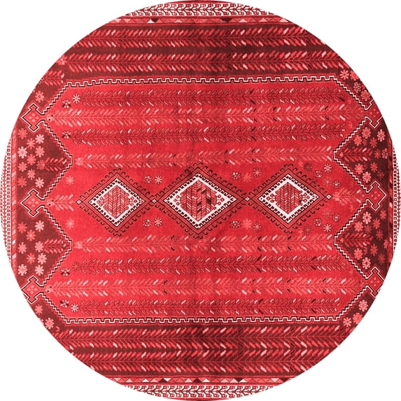 Ahgly Company Indoor Round Persian Red Traditional Area Rugs, 7' Round