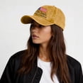 thumbnail image 5 of GrmtClth Usa 250th Anniversary Hats 2026 Patriotism American Flag Print Baseball Cap Vintage Distressed Washed Cap Trend Adjustable Headwear Yellow, 5 of 6