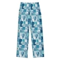 thumbnail image 2 of Kids' Pajama Pants Soft Relaxed Fit Sleep Pants Lounge Pants with Pockets Blue Marine Life Patterns X-Large, 2 of 9