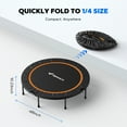 thumbnail image 3 of MERACH 48" Mini Trampoline for Adults & Kids, Indoor/Outdoor Rebounder Trampoline, 330 lbs Weight Capacity, Compact Fitness Exercise Trampoline, 3 of 11