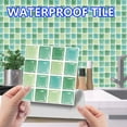 thumbnail image 2 of 10 PC Shower Tiles Peel and Stick Waterproof Mosaic Tile Sheets for Bathroom Wall Backsplash Self-Adhesive 3D Tile Sticker 02-As shown, 2 of 3