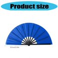 thumbnail image 5 of SDFGTstore 10Inch Black Bone Folding Handheld Fan Solid Color Kung Fu Hand Fan for Martial Art Practice and Stage Performances, 5 of 10