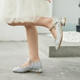 thumbnail image 6 of LUOGENLI Slippers Slippers for Girls Size 4-6 Little Children Girls Summer Closed Toe Sequins Low Heel Princess Shoes Shiny Girls Shoes Daily Shoes Girls Slippers Size 4-5 Silver 29, 6 of 9
