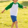 thumbnail image 7 of Coerni Toddler Kids Baseball Raglan T-Shirt 3/4 Sleeve Crewneck Tees Baby Boys Girls Jersey Sweatshirt Summer Athletic Casual, 7 of 7