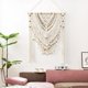 thumbnail image 3 of Colgante de pared de macramé, grandes tapices tejidos, bohemio hecho a mano, telón de fondo de macramé, decoración de pared para bodas, salón, Baoblaze tapiz de macramé tejido, 3 of 8