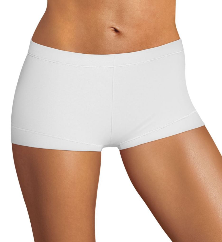 Women's Maidenform DM0002 Dream Tailored Cotton Boyshort Panty (White 9