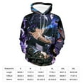 thumbnail image 2 of Solo Leveling Unisex Adult Hoodie Casual Hooded Sweatshirt Pullover Novelty 3D Printed Sweater Jacket XL, 2 of 8