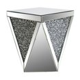 thumbnail image 3 of Elegant Mirrored End Table with Glass & Faux Diamond Accents - Modern Accent Table for Living Room, 3 of 5