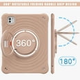 thumbnail image 3 of Dteck Case for iPad Pro 11 Inch 2024 5th Generation (M4), Heavy-Duty Shockproof Case with 360° Rotating Kickstand Adjustable Shoulder Strap Case Cover, Lightbrown, 3 of 8