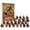 H, variant on 2D Christmas Bigfoot Advent Calendar Set, 24-Piece Acrylic Ornament Gift Box, Holiday Countdown Surprise (A)