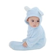 thumbnail image 2 of OUMY Newborn Baby Infant Boy Girl Fleece Romper Hooded Jumpsuit Bodysuit Outfits Clothes, 2 of 6