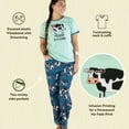 thumbnail image 6 of Lazy One Women's Pajama Set, Short Sleeves with Cute Prints, Relaxed Fit, Moody in the AM, 6 of 7