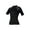 Black, variant on inlzdz Women 1.5mm Neoprene Front Zip Swim Shirt Wetsuit Tops Surfing Diving Swimming Rash Guards Navy Blue XXL
