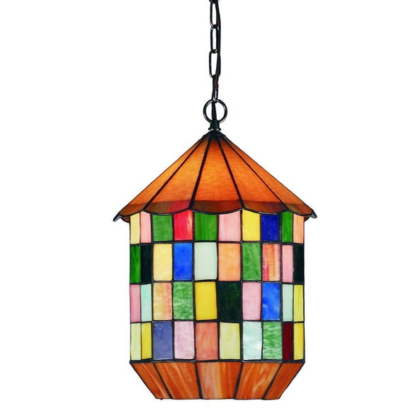 Meyda Lighting 12" Wide Meyer Panel Lantern Pendant