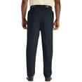 thumbnail image 2 of Oak Hill by DXL Men's Big and Tall Premium Stretch Pleated Twill Pants, Navy, 48W X 30L, Regular Rise, 2 of 8