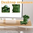 thumbnail image 4 of Green Soldier Model - Miniature Military Decorative Ornament For Desktop, Bookshelf, Diorama, Scene Model & Collectible Display - Model Enthusiasts, Collectors, Home Office Decor,, 4 of 5