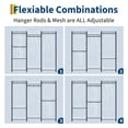 thumbnail image 3 of GloryStar Large Capacity Freestanding Garment Rack, Heavy Duty Metal Closet Organizer with Adjustable Shelves and Clothes Rods, 3 of 7
