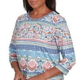 thumbnail image 4 of Alfred Dunner Womens Petite Knit Scroll Geometric Crewneck Top, 4 of 4