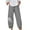 Gray, variant on Herrnalise Women's Loose Print Solid Color Pocket Loose Pants Gray L