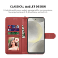 thumbnail image 3 of Galaxy S24 Plus Wallet Case, Takfox With RFID Blocking Leather Credit Card Holder Slots Flip Folio Book [Detachable Magnetic] Phone Case Shockproof Cover, For Samsung Galaxy S24 Plus 5G 6.7", Wine, 3 of 10
