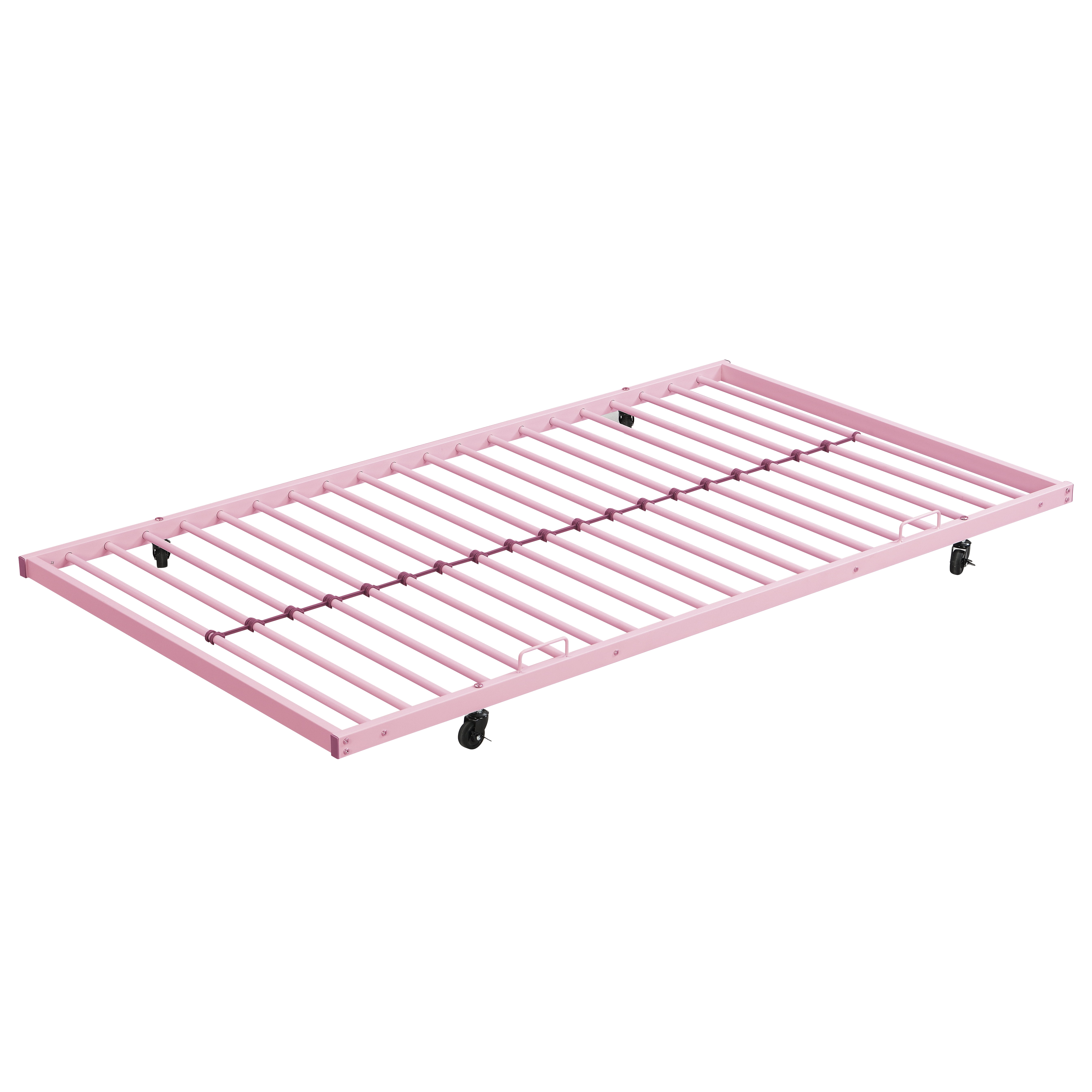 Metal Bunk Bed With Trundle Pink