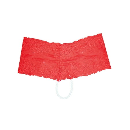 

iCollection Womens Lace And Pearl Boyshort Style-7120