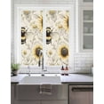 thumbnail image 2 of Window Privacy Film Sunflowers Bees Stained Glass Window Film Decorative Sun Block Window Cover Summer Vintage Flowers Leaf Plant Window Clings Static Adhesive Sticker for Bathroom 17.7"x39.3", 2 of 7