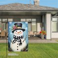 thumbnail image 3 of JOOCAR Snowman with Top Hat and Scarf Garden Flag for Winter Christmas Home Outdoor Garden Yard Door Decor 12x18 inch, 3 of 5
