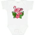 thumbnail image 3 of Inktastic Flamingo with Tropical Flowers Boys or Girls Baby Bodysuit, 3 of 5