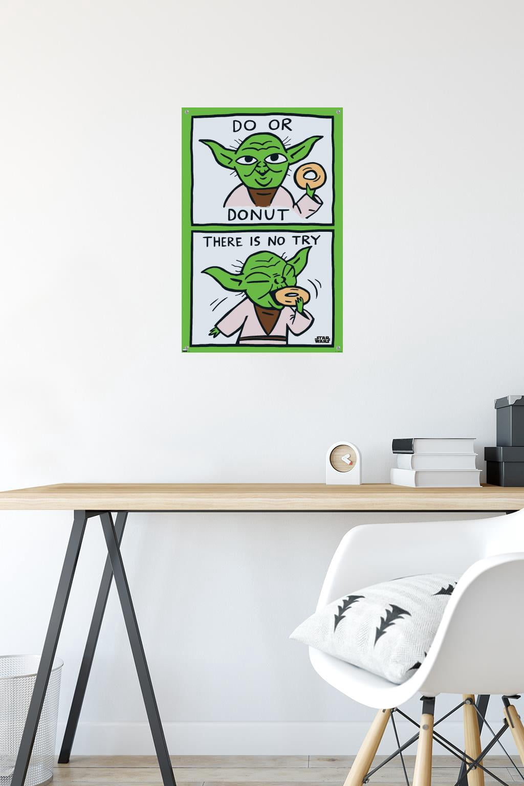 Star Wars: Saga - Yoda Donut Wall Poster with Pushpins, 14.725" x 22.375"