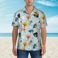 thumbnail image 5 of Uemuo Elephant Tree Printed Regular Fit Short Sleeve Casual Hawaiian Shirt for Men,Aloha shirt,Tropical shirt,Floral print shirt,Vacation Beach shirt-, 5 of 9