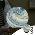 thumbnail image 2 of Led Three Dimensional Dimmable Planet Night Light Glass Blown With Wood Base Color Changing Remote Control For Bedroom Bedside Decoration Birthday Gift 14Cm Diameter, 2 of 9