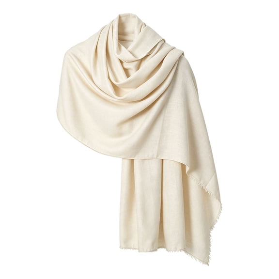 QASIEATN Wome's Fashion Fall Winter Scarf Warm Solid Color Shawl Wraps Cotton Comfortable Neck Warmer
