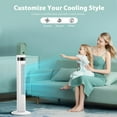 thumbnail image 2 of Tower Fan Portable Floor Fans with Remote Control,90°Oscillating 36" Quiet Cooling 12H Timer Standing Bladeless Electric Fans 3 Speeds Wind 3 Modes Bedroom Office Dorm Room (36 inch,White), 2 of 7