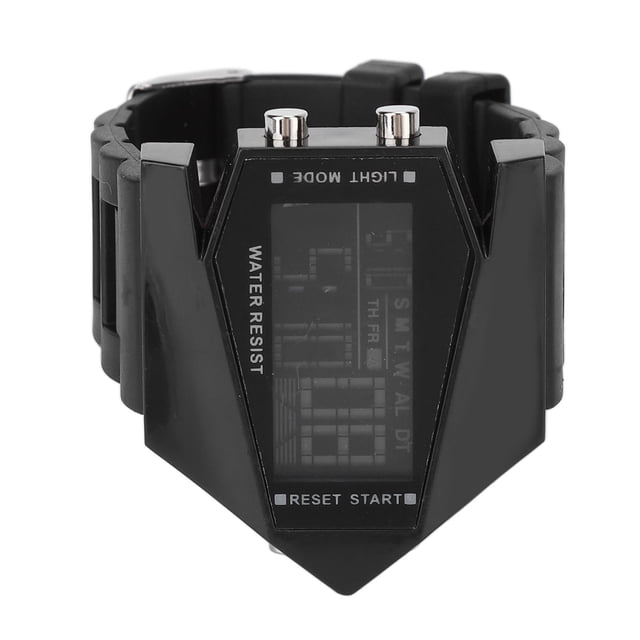 RelOJ Electrónico Deportivo Dirigió para Niños, Estilo Avión, Resistente al Agua, Indicador de Fecha, Función de Aarma, Luces Lideró de Colores para la Noche, Regalo Perfecto