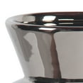thumbnail image 4 of Saltoro Sherpi Round Ceramic Vase with Tapered Bottom and Flared Top, Small, Silver, 4 of 5