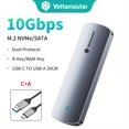 thumbnail image 5 of Yottamaster Boîtier de Disque Dur Double Protocole M.2 NVMe/SATA Type-C USB3.2 Gen2 10Gbp SSD Boîte de Rangement Externe pour Ordinateur Portable M2, 5 of 5