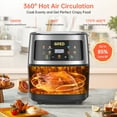 thumbnail image 3 of Air Fryers, 7.5 QT 8-in-1 Oilless Air Fryer Oven with Visible Cooking Window, One-Touch Screen, Nonstick and Dishwasher-Safe Basket, Customized Temp/Time, Including Air Fryer Paper Liners 50PCS,Silve, 3 of 7